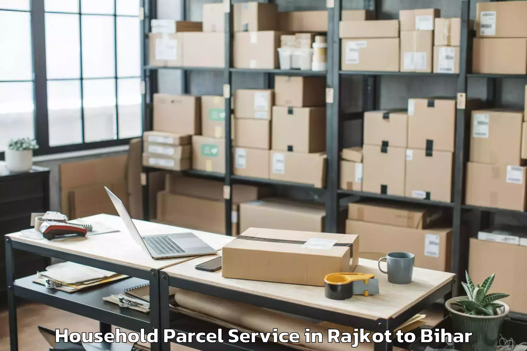 Top Rajkot to Raghunathpur Buxar Household Parcel Available